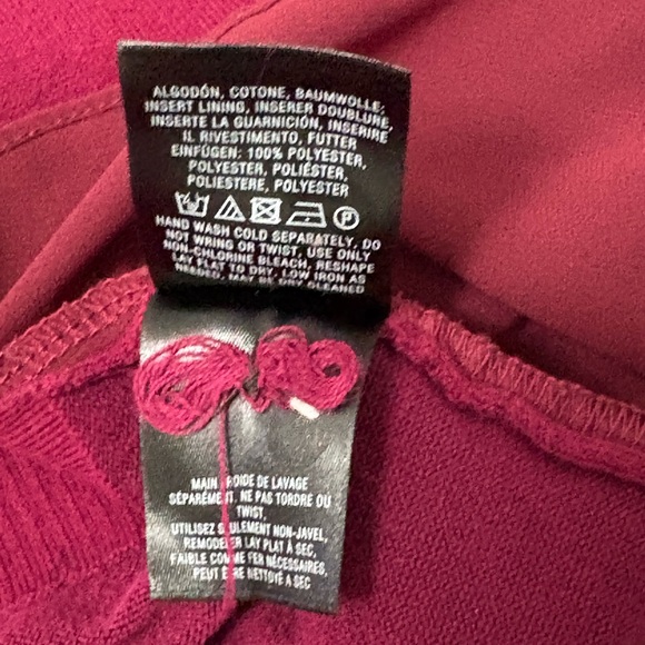 Anthropologie MOTH Backstory plum wine color blouse top Pleated Chiffon Sz med - Picture 8 of 9